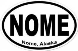 Nome Alaska - Oval Sticker