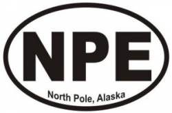 North Pole Alaska - Oval Sticker