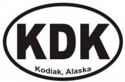 Kodiak Alaska - Oval Sticker