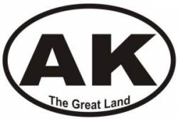 Great Land Alaska - Oval Sticker