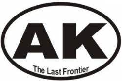 Last Frontier Alaska - Oval Sticker