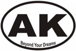 Beyond Your Dreams Alaska - Oval Sticker