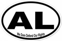 Defend our Rights Alabama - Oval Sticker