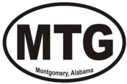 Montgomery Alabama - Oval Sticker