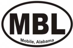 Mobile Alabama - Oval Sticker