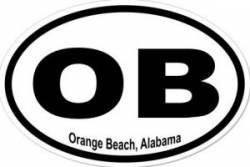 Orange Beach Alabama - Oval Sticker
