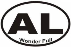 Wonder Full Alabama - Oval Sticker