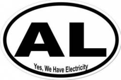We Have Electricity Alabama - Oval Sticker