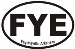 Fayetteville Arkansas - Oval Sticker