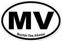 Mountain View Arkansas - Oval Sticker