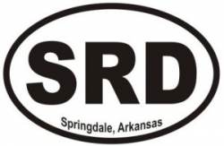 Springdale Arkansas - Oval Sticker