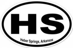 Heber Springs Arkansas - Oval Sticker