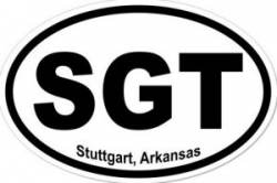Stuttgart Arkansas - Oval Sticker
