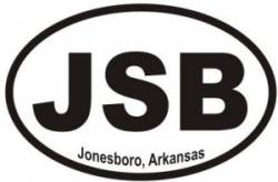 Jonesboro Arkansas - Oval Sticker