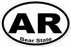 Bear State Arkansas - Oval Sticker