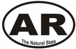 Natural State Arkansas - Oval Sticker