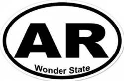 Wonder State Arkansas - Oval Sticker