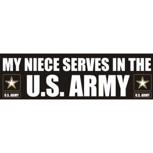Niece Serves Army - Sticker