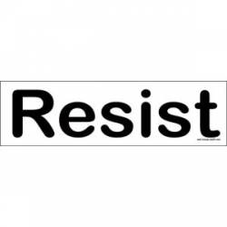 Resist Black On White - Bumper Sticker