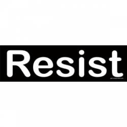 Resist White On Black - Bumper Sticker