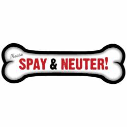 Animal Dog Please Spay & Neuter - Dog Bone Magnet