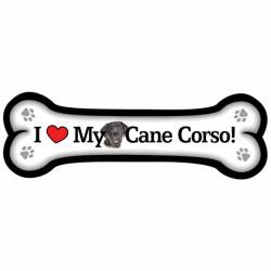 I Love My Cane Corso - Dog Bone Magnet