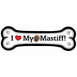 I Love My Mastiff - Dog Bone Magnet