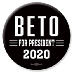 Beto O'Rourke President 2020 Black & White - Button