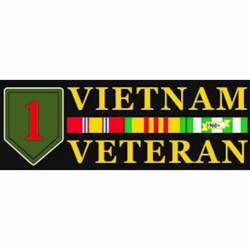 United States Army 1st Infantry Division Vietnam Veteran - Bumper Sticker