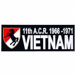 United States Army 11th Armored Cavalry Regimen 1966-1971 Vietnam - Bumper Sticker
