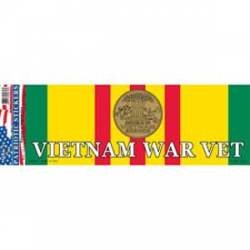Vietnam War Vet Service Ribbon & Medal - Bumper Sticker