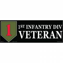 United States Army 1st Infantry Division Veteran - Bumper Sticker