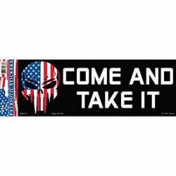 Come And Take It Punisher Skull - Bumper Sticker