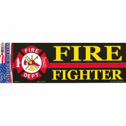 Firefighter Thin Red Line Maltese Cross - Bumper Sticker
