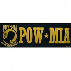 POW MIA You Are Not Forgotten Gold - Bumper Sticker