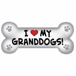 I Love My Granddogs - Bone Magnet