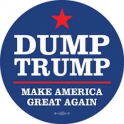 Dump Trump Make America Great Again - Circle Sticker