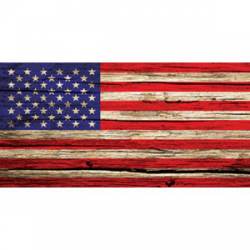 Woodgrain American Flag 4" - Sticker