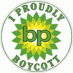 I Proudly Boycott BP - Sticker