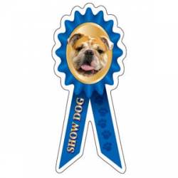 English Bulldog Show Dog - Prize Ribbon Magnet