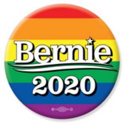 Bernie Sanders President 2020 Rainbow - Campaign Button