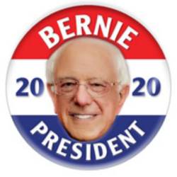 Bernie 2020 President Red White & Blue - Campaign Button