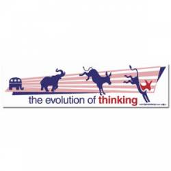Evolution Of Thinking - umper Sticker