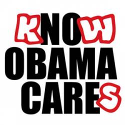 Know Obama Cares - Sticker