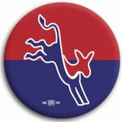Democratic Kicking Donkey - Button