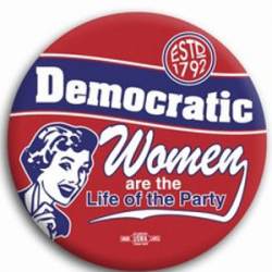 Democratic Women Retro - Button