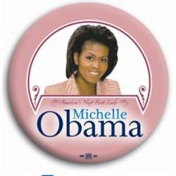 Michelle Obama Photo - Button
