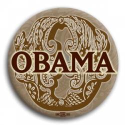 Obama Brown - Button