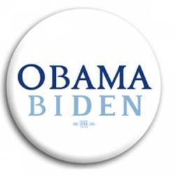 Obama and Biden White - Button