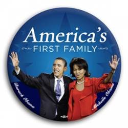 Barack and Michelle - Button
